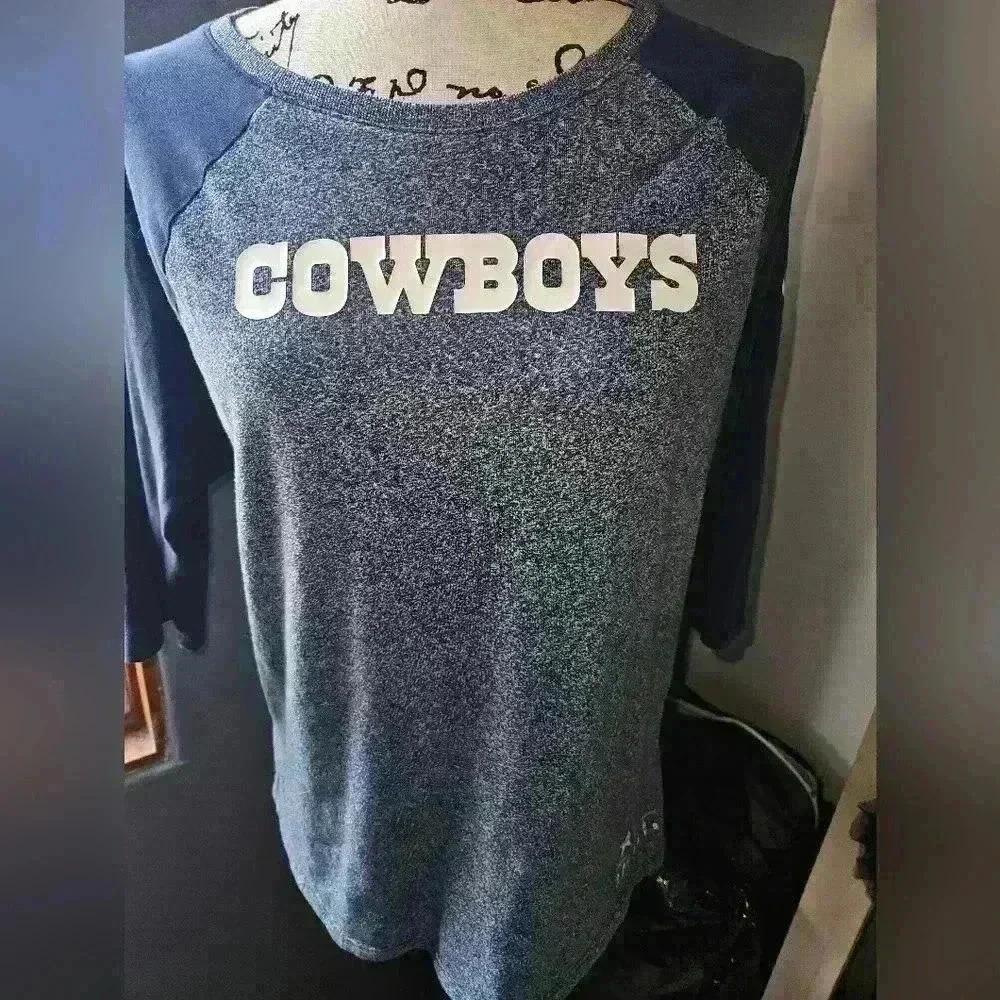 The Nike Tee Cowboys Womans Xl 3/4 Sleeve Shirt Size Xl